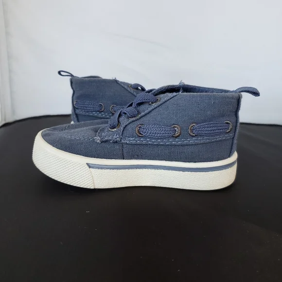 EUC OshKosh BGosh Toddler Blue Canvas Sneakers - Picture 3 of 9